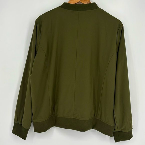 Banana Republic Full-Zip Bomber Jacket Women’s Size Large in Olive Green - EUC! - Picture 14 of 15